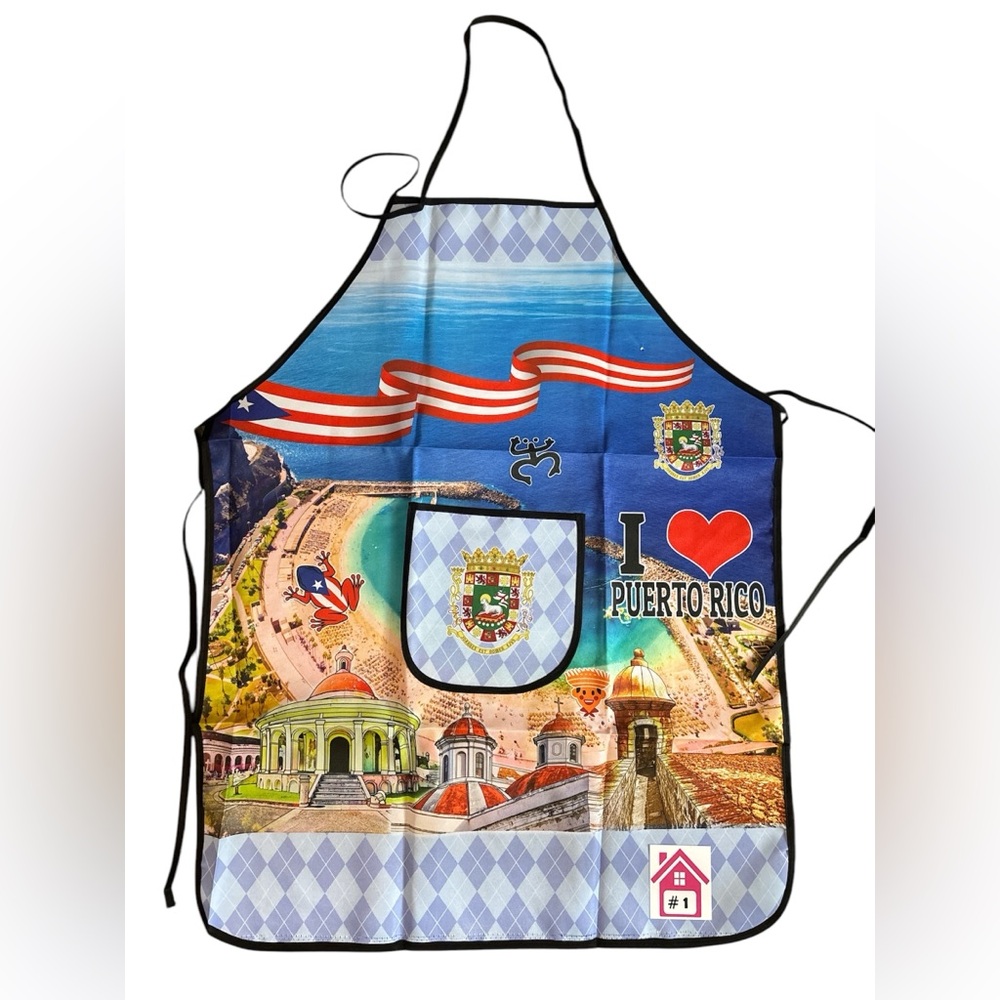 🩷. 1625. Colorful Puerto Rico Apron - Picture 3 of 5